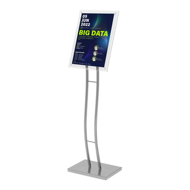 Curved Poster Sign Holder  Floor Standing Sign Curved