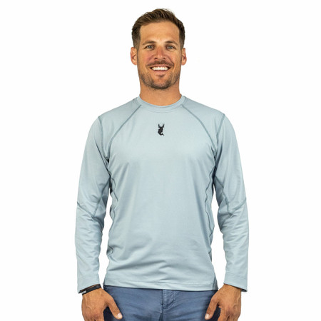 UPF 50+ Protected Performance Hooded Long Sleeve T-Shirt / Blue Mist / First Colonial High School Wrestling XS