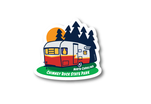 Wholesale Classic Camper Die Cut Sticker Mountain Graphics