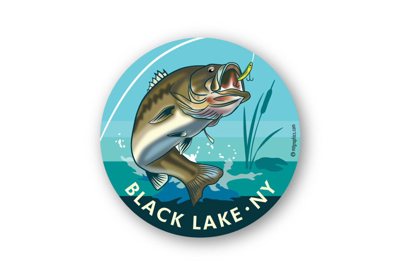 Wholesale Large Mouth Bass Sticker - Mountain Graphics