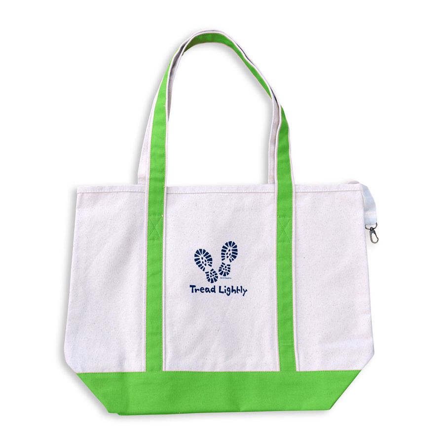Tread Lightly Canvas Tote Bag | Mountain Graphics