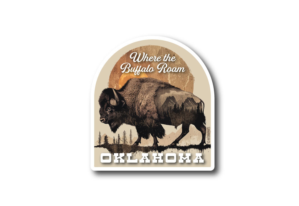Buffalo Rv Sticker Buffalo Roam DieCut Sticker - Mountain Graphics