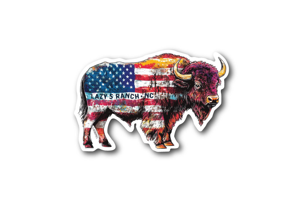 Buffalo Rv Sticker Buffalo Flag Die Cut Sticker - Mountain Graphics