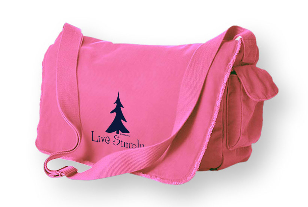 Live Simply Raw Edge Messenger Bag | Mountain Graphics
