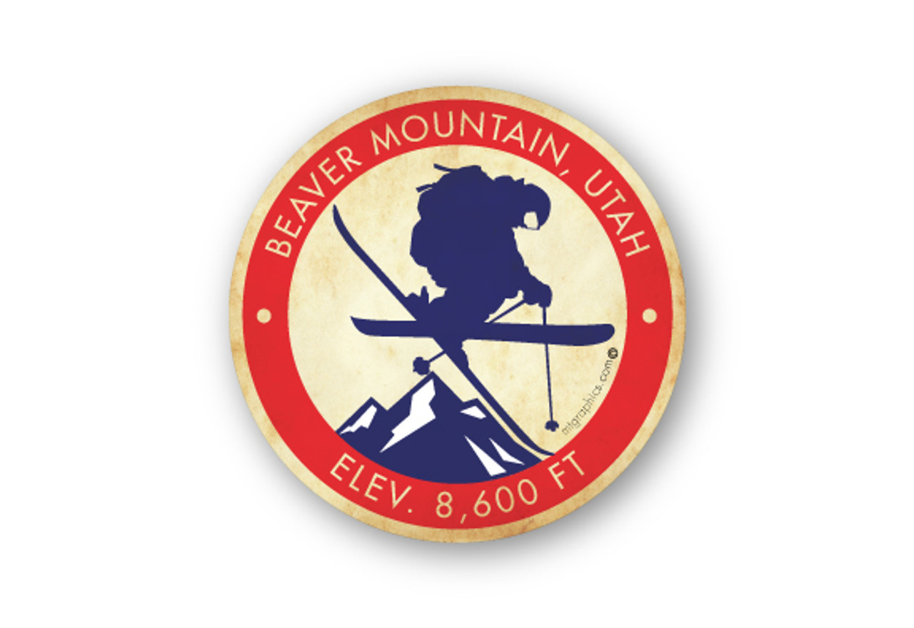 Wholesale Ski Air Yellow Background Sticker, Mountain Graphics