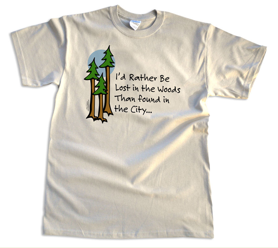 lost in the woods t shirt