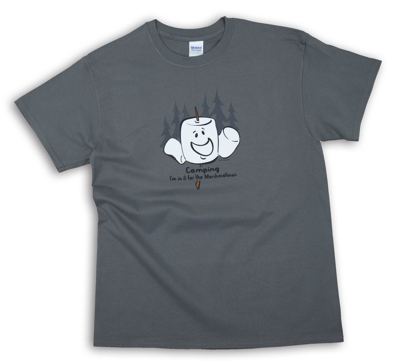 Camping Marshmallow Adult T-Shirt| Mountain Graphics| Free Shipping