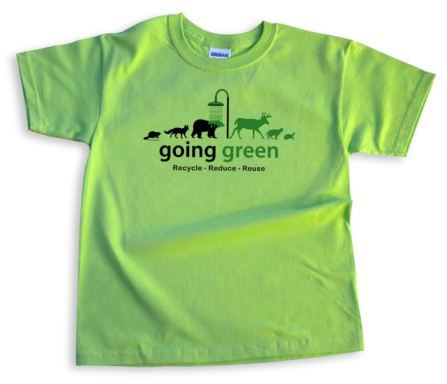 Going Green Kids' T-shirt | Mountain Graphics | Free Shipping
