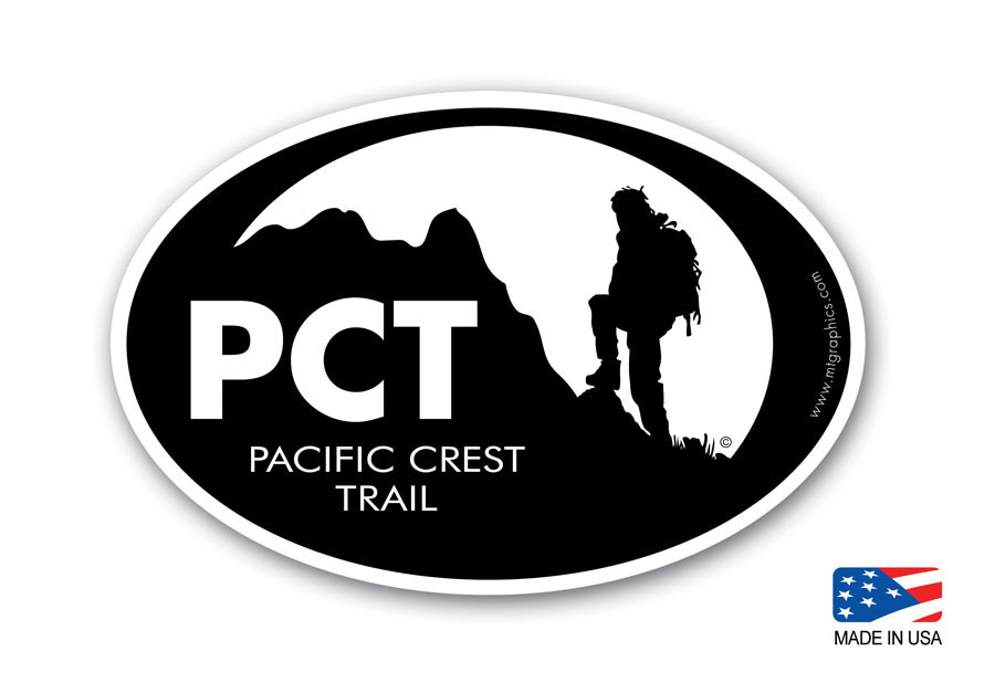Pacific Crest Trail Hiker Sticker Mountain Graphics Free Shipping