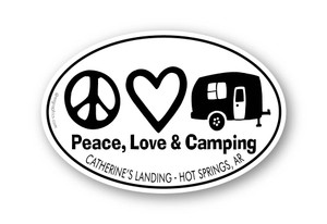 Wholesale Peace Love Camping Sticker Wholesale Peace Love Camping Sticker