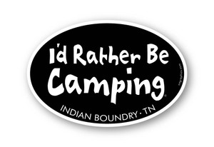 Wholesale I'd Rather Be Camping Oval Sticker Wholesale I'd Rather Be Camping Oval Sticker