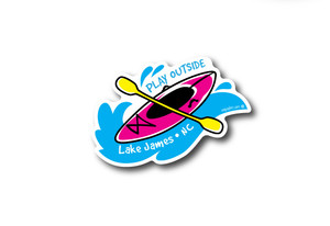 Wholesale Die Cut Play Outside Kayak Sticker Wholesale Die Cut Play Outside Kayak Sticker