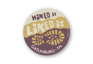 Wholesale Hike It Liked It Boot Round Sticker - Brown Wholesale Hike It Liked It Boot Round Sticker - Brown