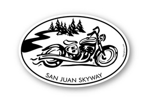 San Juan Skyway Cruiser Sticker 4"x6" San Juan Skyway Cruiser Sticker 4"x6"