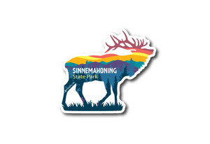 Wholesale Elk & Mountains Die Cut Sticker Wholesale Elk & Mountains Die Cut Sticker