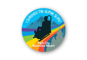 Wholesale Alpine Slide round Sticker Wholesale Alpine Slide round Sticker