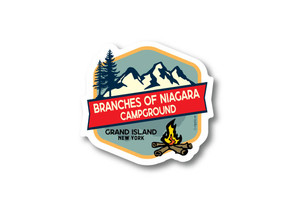 Wholesale Campfire Mountains Die Cut Sticker Wholesale Campfire Mountains Die Cut Sticker