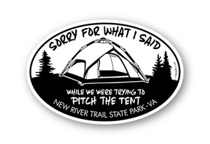 Wholesale Sorry Tent Sticker Wholesale Sorry Tent Sticker