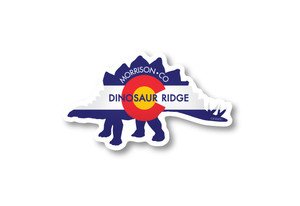 Wholesale Stegosaurus CO Flag Die Cut Sticker Wholesale Stegosaurus CO Flag Die Cut Sticker