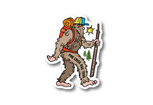 Wholesale Bigfoot Hiking Die Cut Sticker Wholesale Bigfoot Hiking Die Cut Sticker