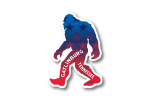 Wholesale Patriotic Bigfoot Die Cut Sticker Wholesale Patriotic Bigfoot Die Cut Sticker