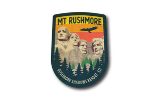 Wholesale Mount Rushmore Badge Die Cut Sticker