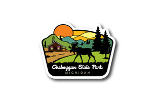 Wholesale Cabin & Moose Die Cut Sticker Wholesale Cabin & Moose Die Cut Sticker