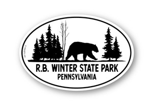 Wholesale Bear Walk Oval Sticker Wholesale Bear Walk Oval Sticker