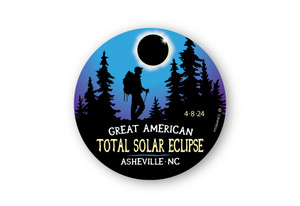 Wholesale Eclipse Hiker Round Sticker Wholesale Eclipse Hiker Round Sticker