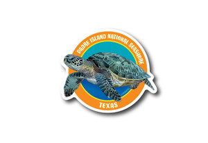 Sea Turtle Round DieCut Sticker Sea Turtle Round DieCut Sticker
