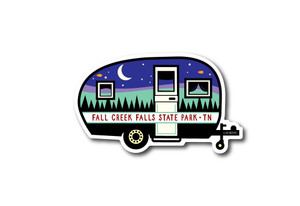 Cute Dark Sky Camper Die Cut Sticker Cute Dark Sky Camper Die Cut Sticker