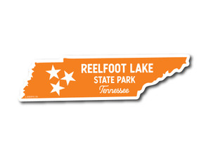 Tennessee Flag State Shape Die Cut Sticker Tennessee Flag State Shape Die Cut Sticker