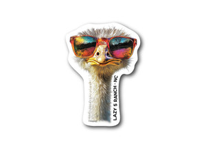 Cool Ostrich Die Cut Sticker Cool Ostrich Die Cut Sticker