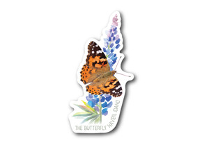 Painted Lady Butterfly Die Cut Sticker Painted Lady Butterfly Die Cut Sticker