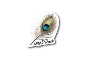 Peacock Feather Die Cut Sticker Peacock Feather Die Cut Sticker