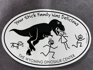 T-Rex Eating Stick People Sticker T-Rex Eating Stick People Sticker