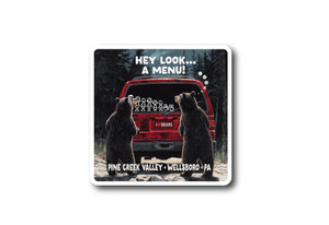 Bear Menu Die Cut Sticker Bear Menu Die Cut Sticker