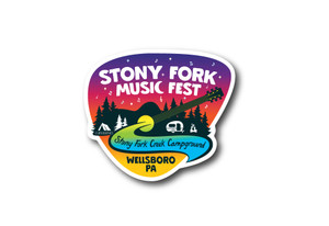 Music Mountain Die Cut Sticker Music Mountain Die Cut Sticker