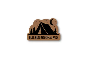 Tent and Trees Faux Leather Patch