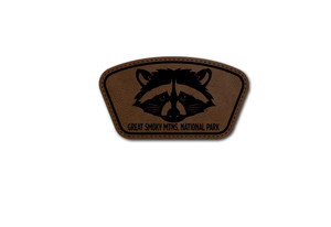 Raccoon Faux Leather Patch