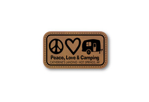 Peace Love Camping Faux Leather Patch