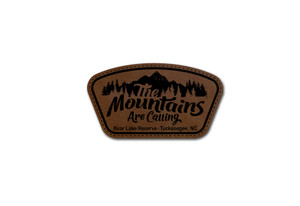 Mountains Are Calling Faux Leather Patch