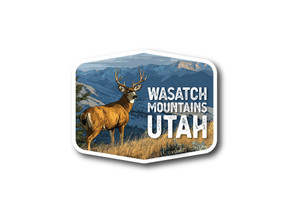 Mule Deer Vista Die Cut Sticker