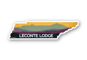 State Outline with Mountains Sticker