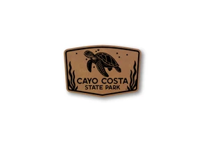 PATFL-6226 Sea Turtle Badge Leather Patch