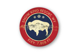 Wholesale Wyoming Flag Mountains Sticker Wholesale Wyoming Flag Mountains Sticker