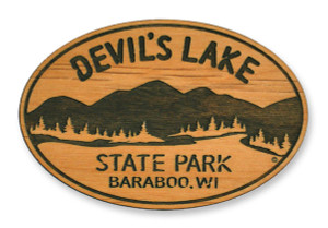 Wholesale Mountain Lake and Trees Wooden Magnet Wholesale Mountain Lake and Trees Wooden Magnet