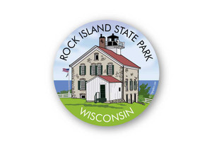 Wholesale Rock Island Lighthouse Sticker Wholesale Rock Island Lighthouse Sticker
