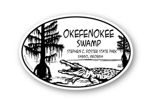 Wholesale Black Cypress Gator Sticker Wholesale Black Cypress Gator Sticker
