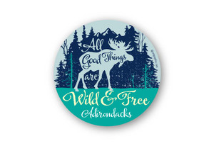Wholesale Wild and Free Moose Sticker Wholesale Wild and Free Moose Sticker